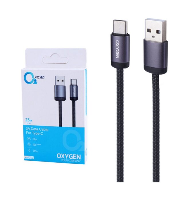کابل کوتاه تایپ سی OXYGEN LX-22 3A